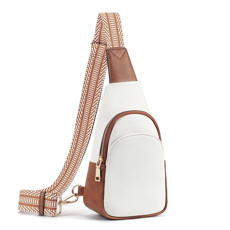 YBN Outdoor Sport Travel Hiking Chest Custom Logo Faux Leather Durable Waterproof Fanny Pack Sling Backpack Sling Bag for Women