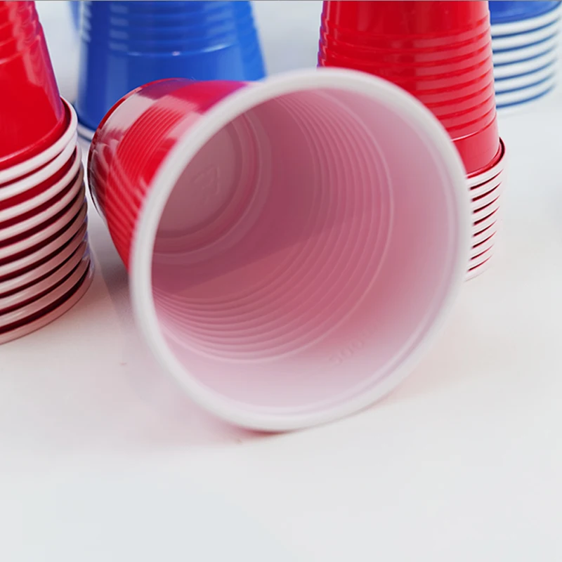 Custom Logo Disposable Plastic Cups Wine Drinking Red Cups Game Party Cup