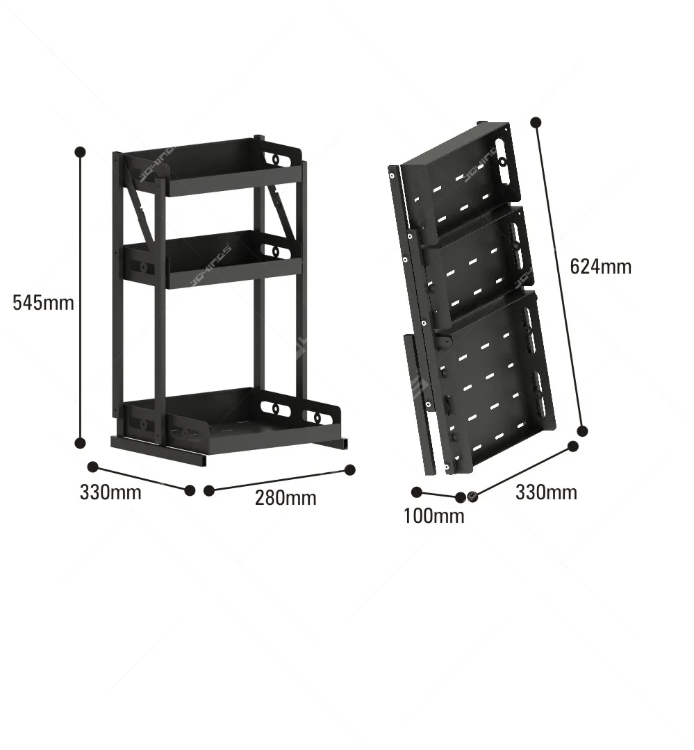 Kitchen organizer Hot Sell Stainless Steel New Design 3 Tier Kitchen Storage Organizer Kitchen Supplies Metal Jar Rack Set