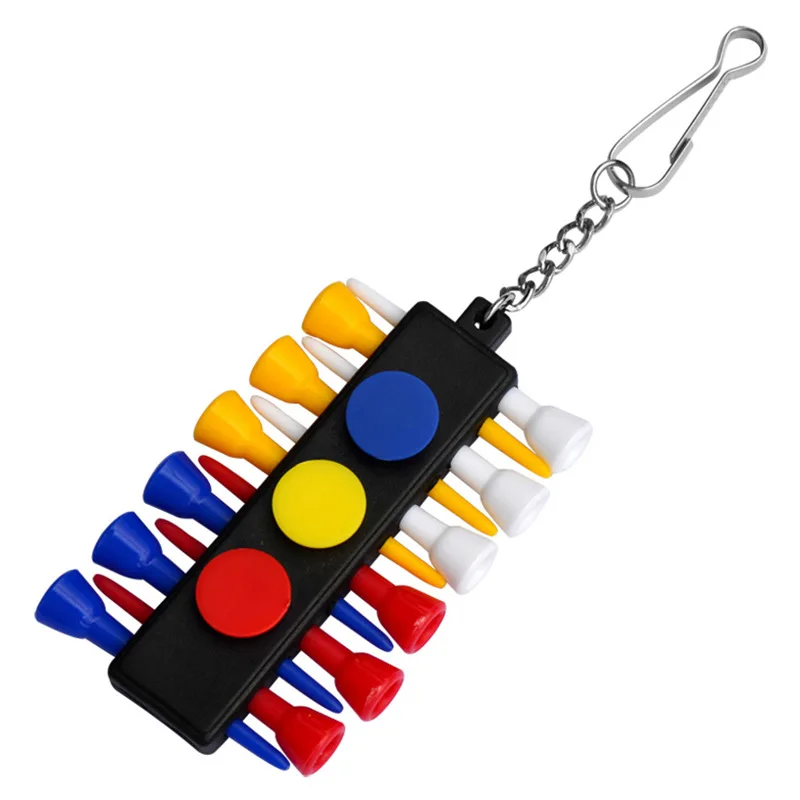 Golfer Keychain Practicing Tees Golf Pencil Set Plastic Golf Tees Golf Tee Holder