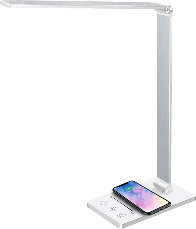 Новый продукт Настольный светильник прикроватный офисный кабинет Беспроводная зарядка современная светодиодная настольная лампа