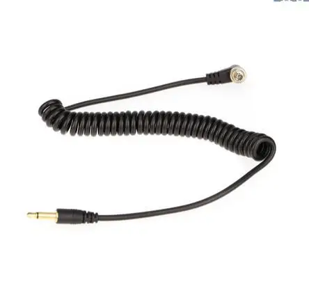 3.5mm Flash Sync Cable Cord with Screw Lock to Male Flash PC