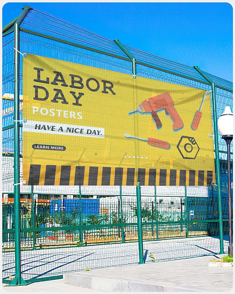 Good quality vinyl pvc flex mesh fence banner wide format silk fabric shade cloth banner