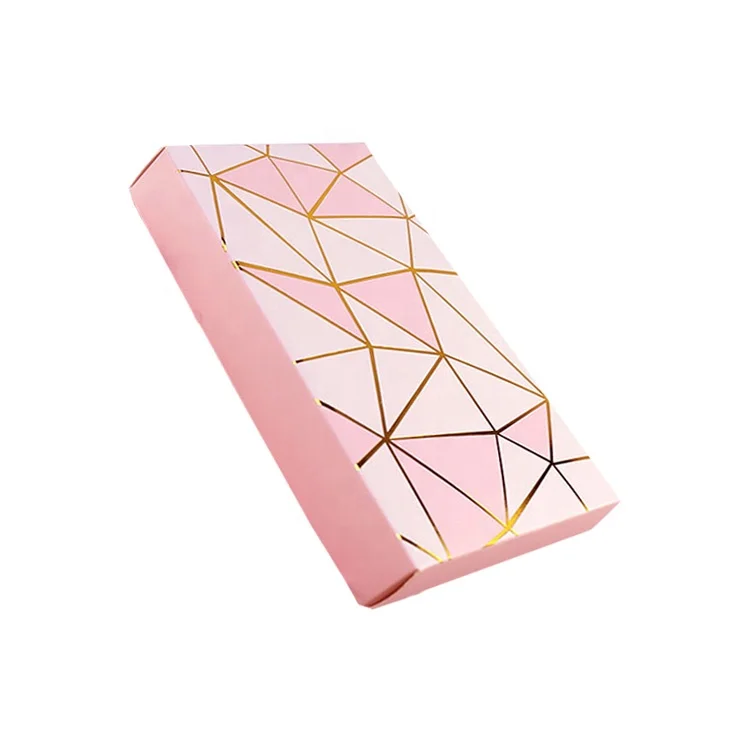  Gold foil stamp make up gift box custom lipgloss packaging for