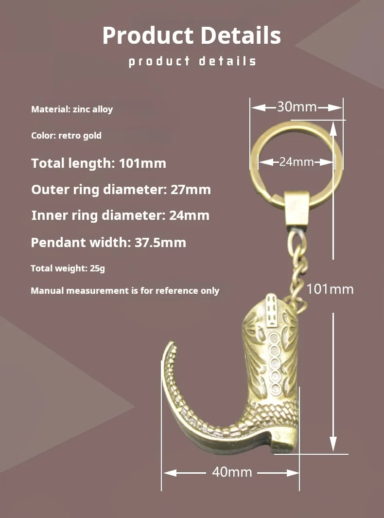 New key ring accessories boots pendant creative cross-border hot selling metal keychains