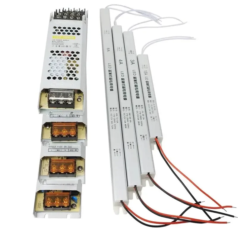 Тонкий блок питания 12 В 1.5a 2a 3a 4a 5a 6a 8a светодиодный световой драйвер 12v 18w 36w 48w 60w 72w 100w ультра тонкий для осветительной коробки