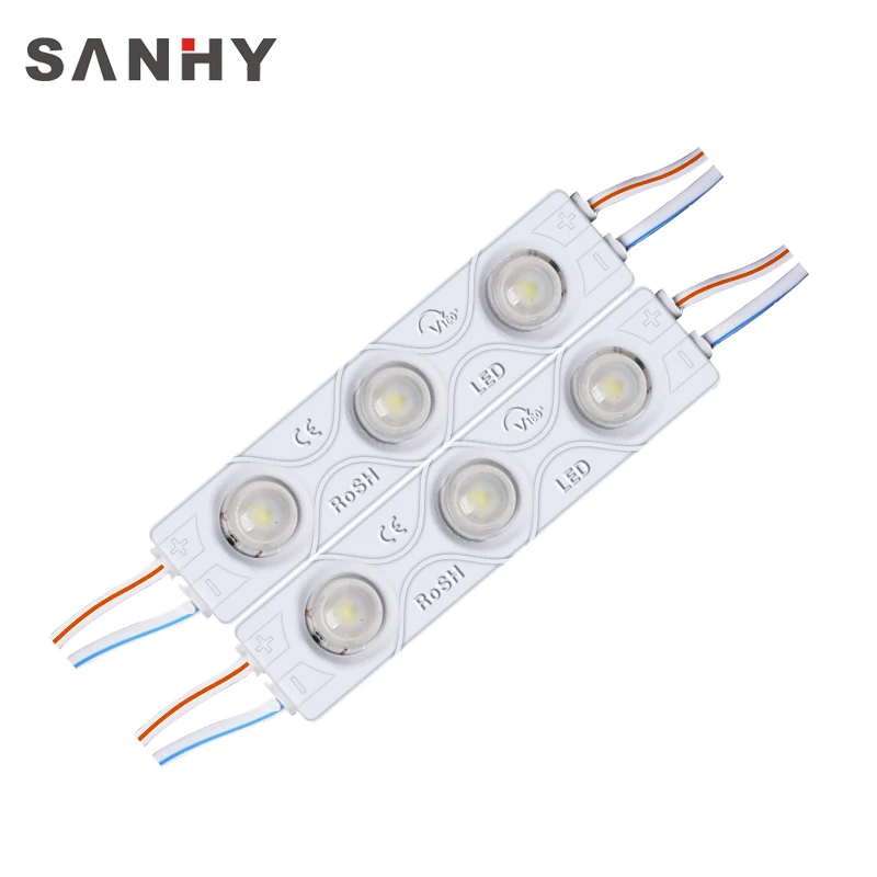 Colorful backlight  smd 2835 3 led lights led injection module slim  24v 12V 1.5W with lens digital led strip light for signs