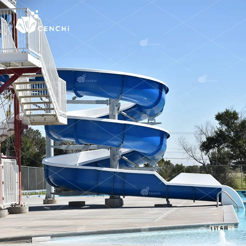Cenchi outdoor backyard residential custom water slides cool splash slide resort commercial pool slides
