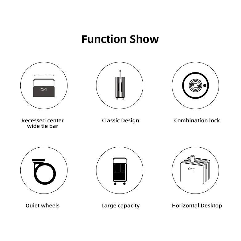 Wide Handle Travel Luggage Suitcase Rolling Spinner Wheels Hardside ABS TSA Lock 20 24 Inch Unisex Traveling Trolley Case