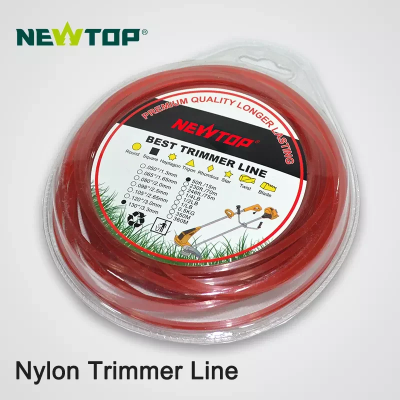 NEWTOP Good Quality 2mm 2.4mm 2.4 mm 2.65mm 3mm 3.3mm 3.5mm 4mm 1Lb Garden Brush Cutter Cutting Nylon Grass Weed Trimmer Line