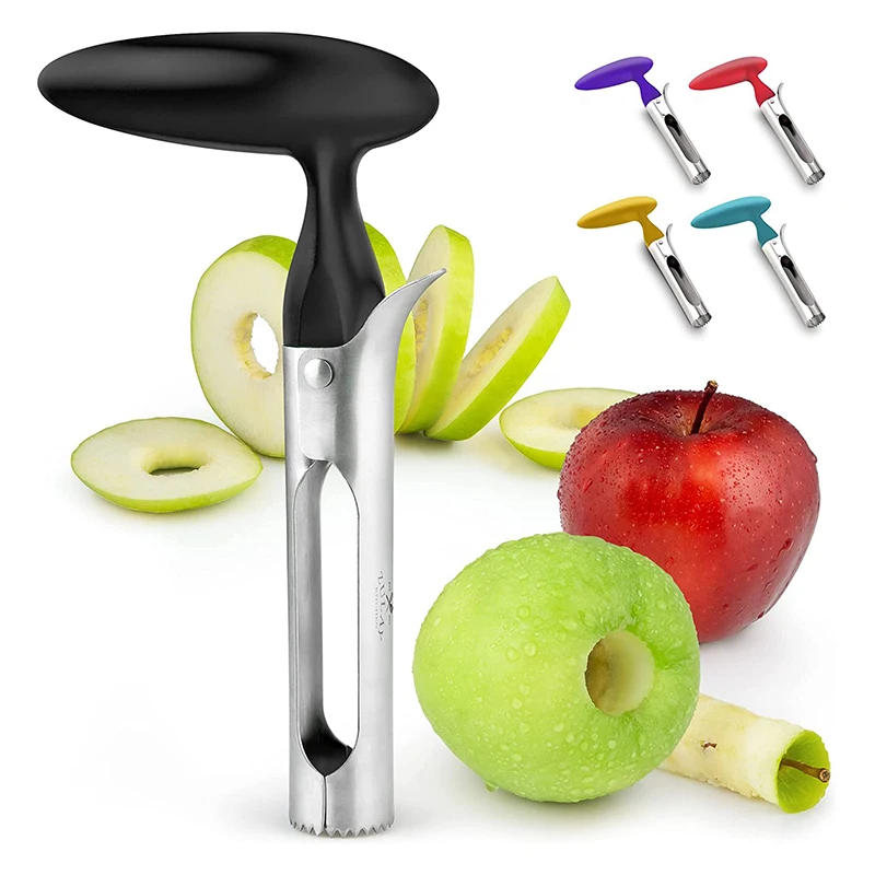 Premium Durable Apple Corer Remover for Pears Bell Peppers Fuji Gala and Pink Lady Apples Stainless Steel Best Kitchen Gadgets