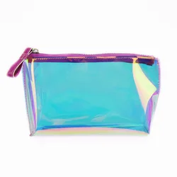 Direct Selling New Laser Magic Color PVC Cosmetic Bag Portable Multifunctional Cosmetic Makeup Bag Transparent Rainbow PVC Bag
