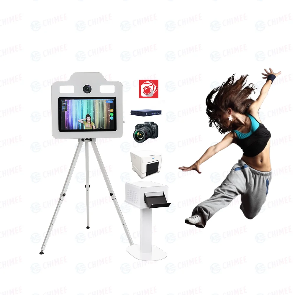 Retro Tripod Dslr Booth 2025 New Design Vintage Photo Booth Metal Shell for Camera Touch Screen for Parties & Events