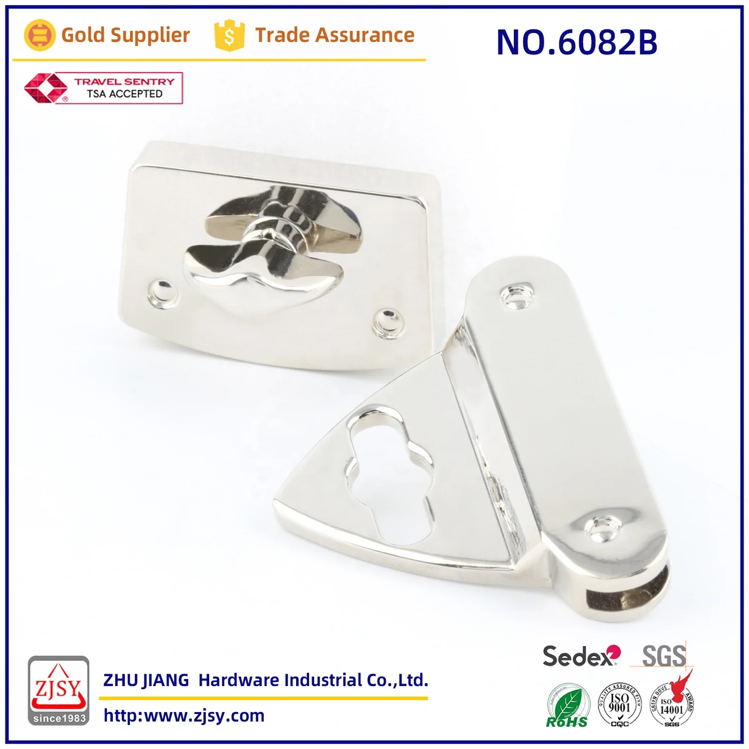 6082B Metal Closure Catch Ornament Accessories Twist Clasp Lock For Leather Bag