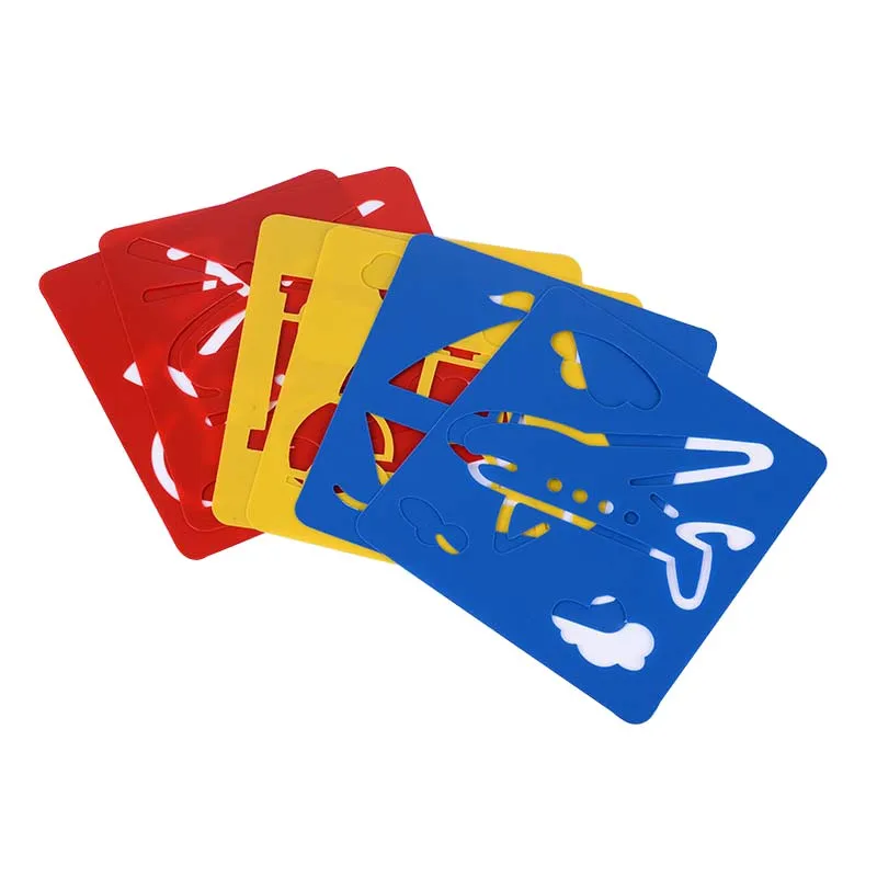 
6pcs/bag DIY drawing set educational kids painting templates accessories spirograph toys christmas painting template 