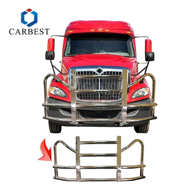 2021 AMERICAN TRUCK 304 SS DEER GUARD TUFF GUARD CHROME WITH BRACKETS FOR FREIGHTLINER CASCADIA 07-14