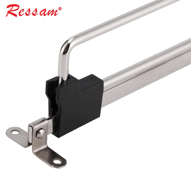 Ressam Retractable Tube Rod Extending Rail Pull Out Closet Sliding Hanger Telescopic Wardrobe Clothes Rod
