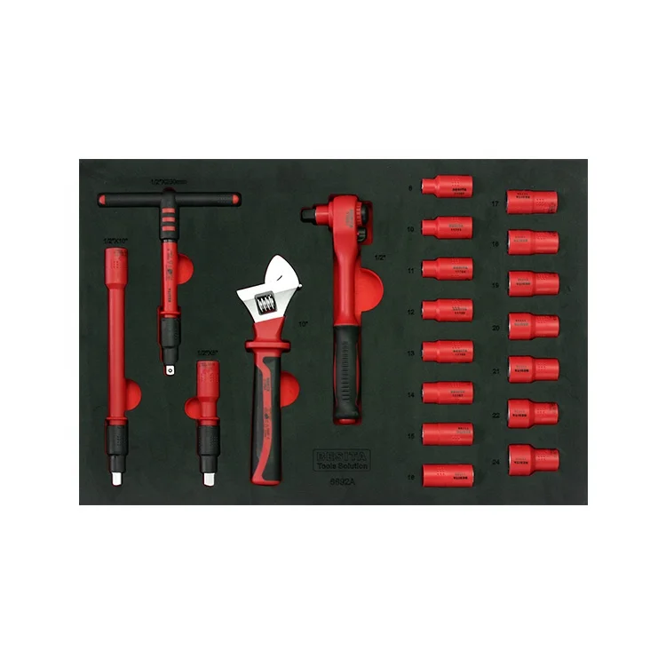 Seven-layer drawer 94-piece hardware repair tool cart new energy insulated tool cart