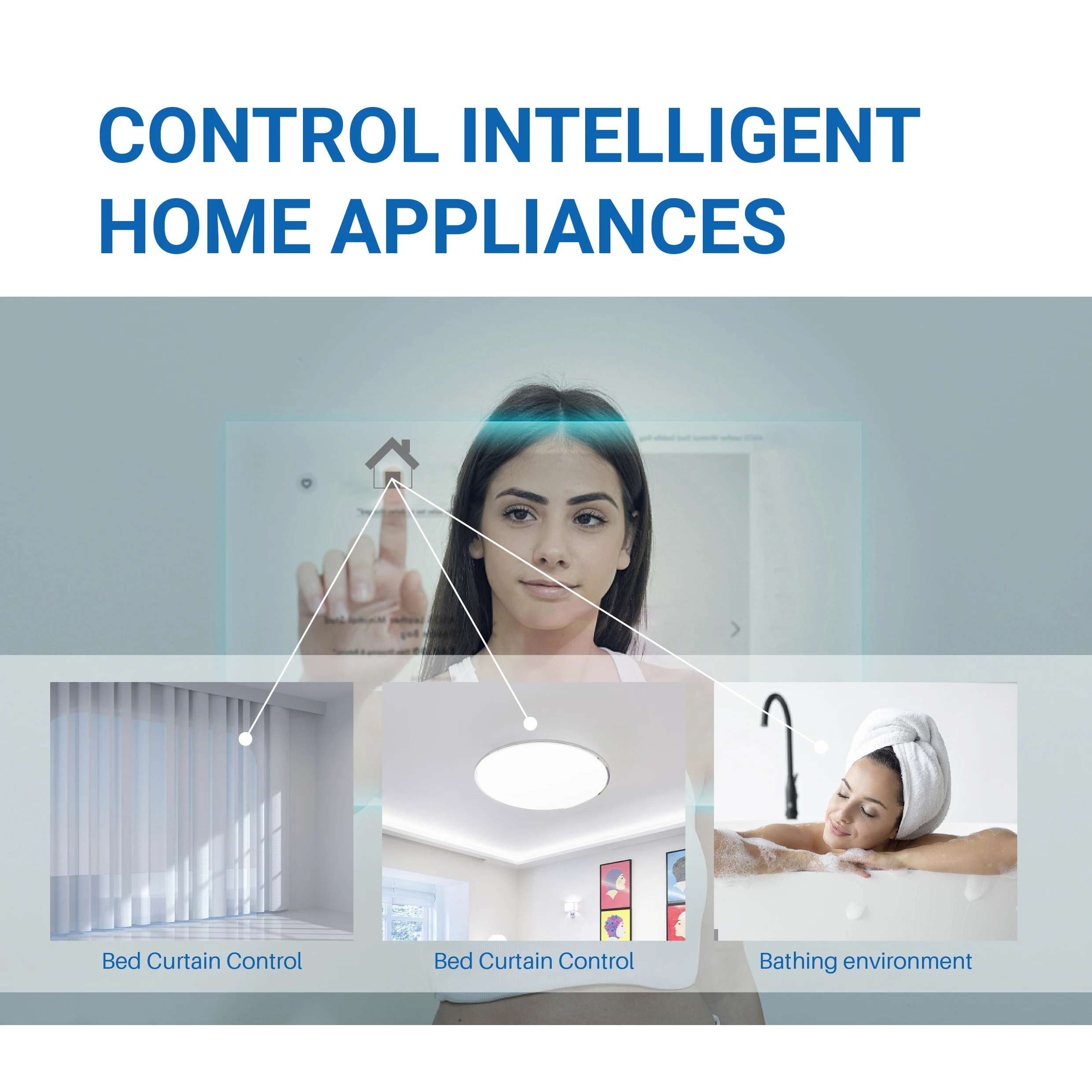 New Design Trending Products 2024 New Arrivals Intelligent LED Vanity Decoration Touch Screen Smart Bathroom Mirrors