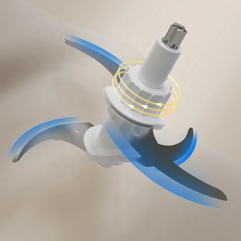 2L Electric Meat Grinder Stainless Steel Knife Electric Chopper Automatic Mincing Food Processor For Household