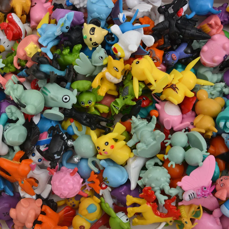 144pc/batch 2023 new prodcut-s miniature figurines bulk figure munecos de coleccion figuras de pokemoned model toys