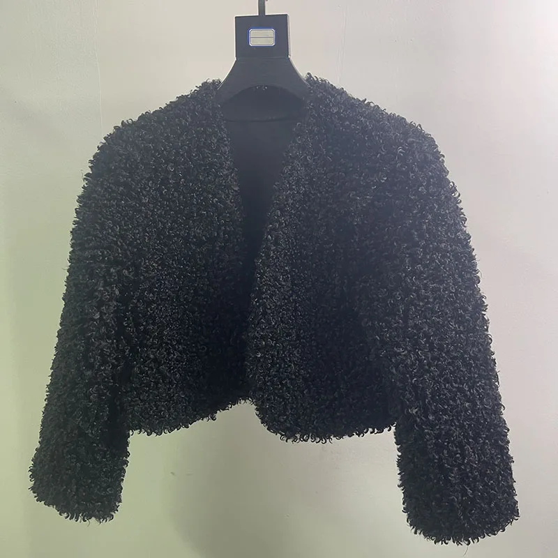 Women 2024 Autumn New Fashion All-Match Loose Zipper Teddy  Jacket Vintage Casual Female Outerwear Chic Overcoat