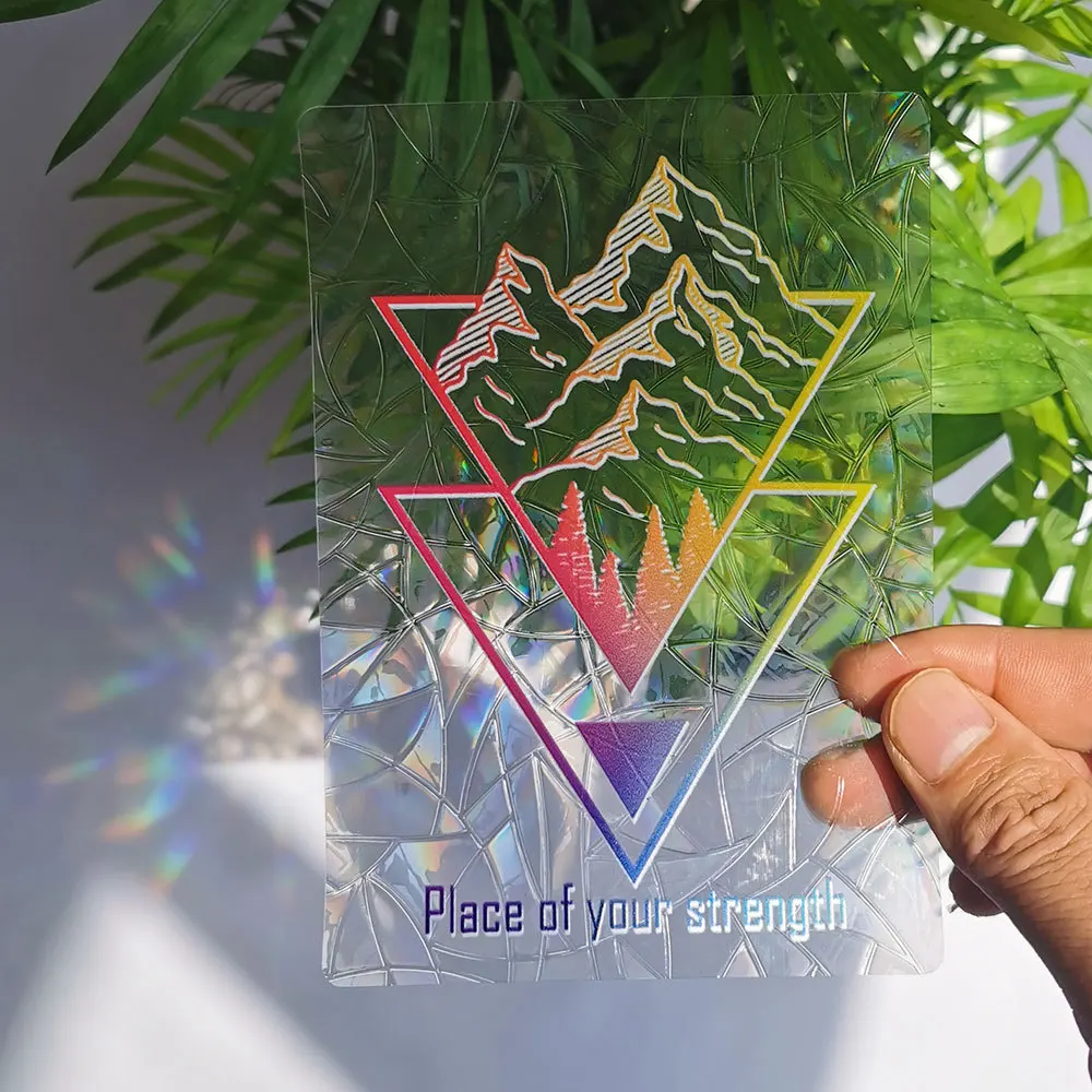 Custom Printing Rainbow Maker Sticker for Birds Anti Collision Sun Catcher Window Decals Suncatcher Sticker