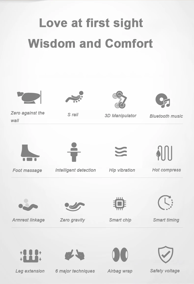 China supplier Luxury Relax Massage Chair 3D Zero Gravity