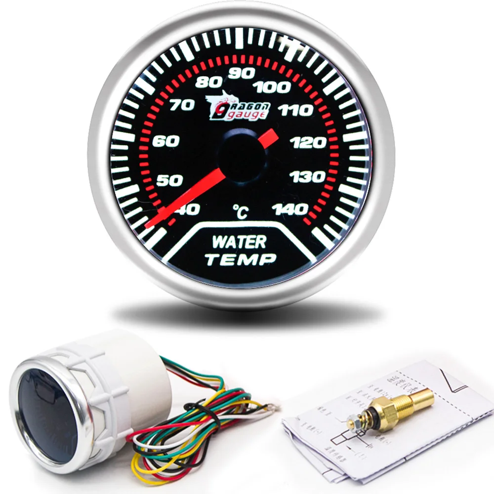 Universal 12V Car LED Illuminated 2inch 52mm Digital Electronic Water Temp Temperature Gauge Meter Sensor Kit