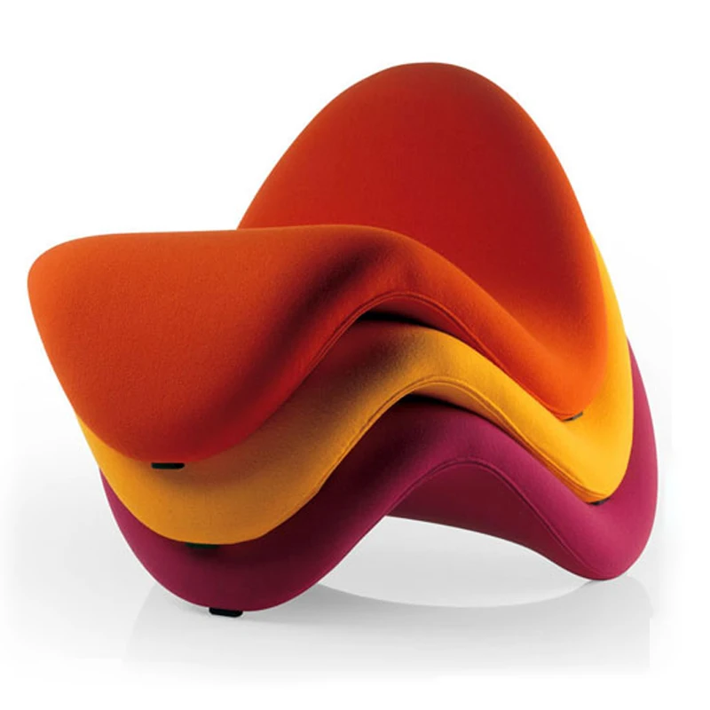Wholesale Cheaper Creative Modern Design Stackable Tongue Chair Floor Legless Chair