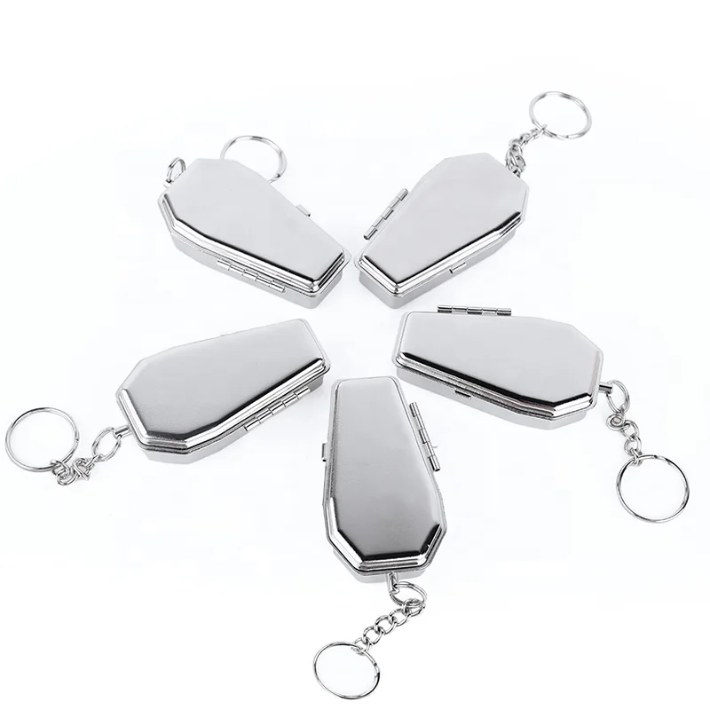 Custom Logo Portable Metal Ashtray Mini Keychain Cigar Ashtray Customized Mini Square Pocket Cigarette Ashtray Tin Pocket