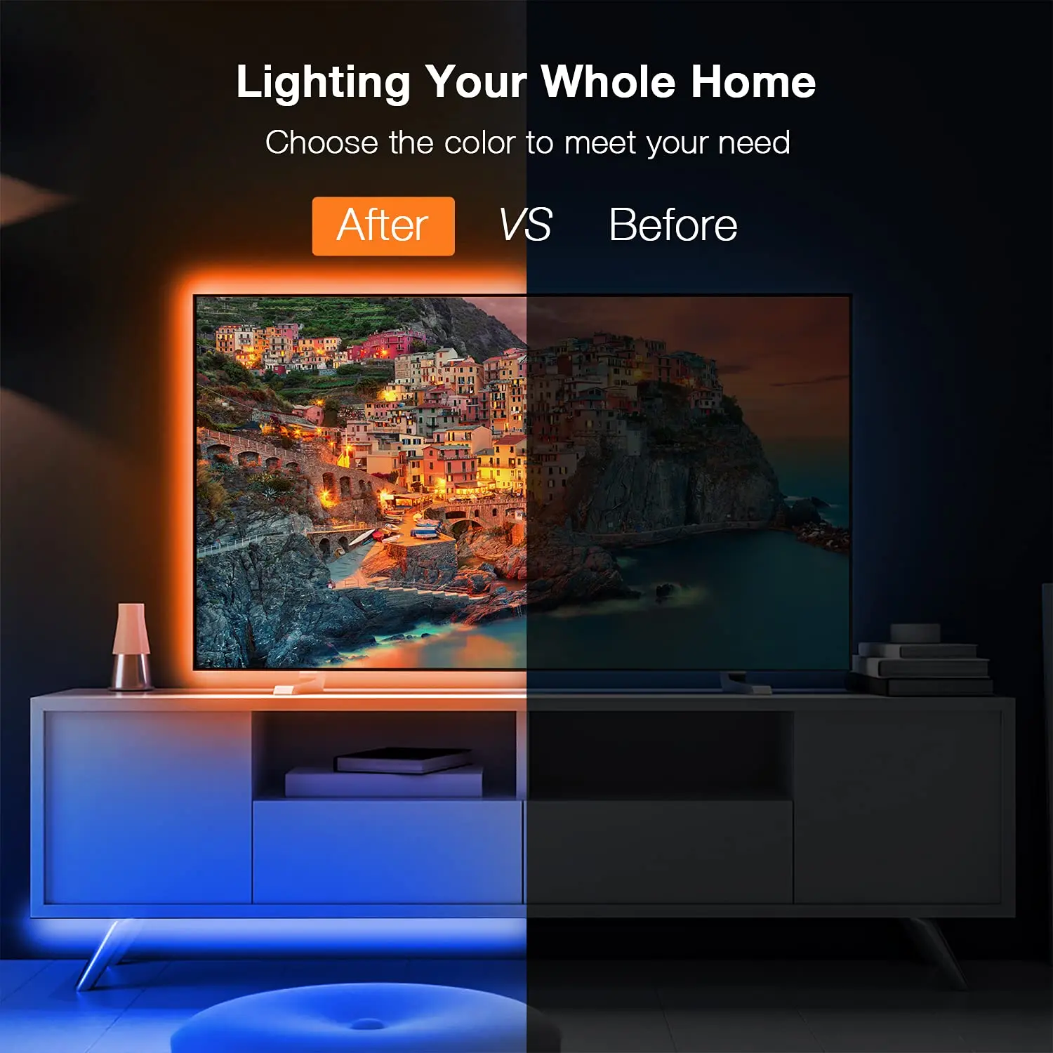 12v 100ft 30M 5050 RGB Music Sync Dimmer Switch Christmas Ambient Decoration wireless APP Control Smart LED Strip Lights Set