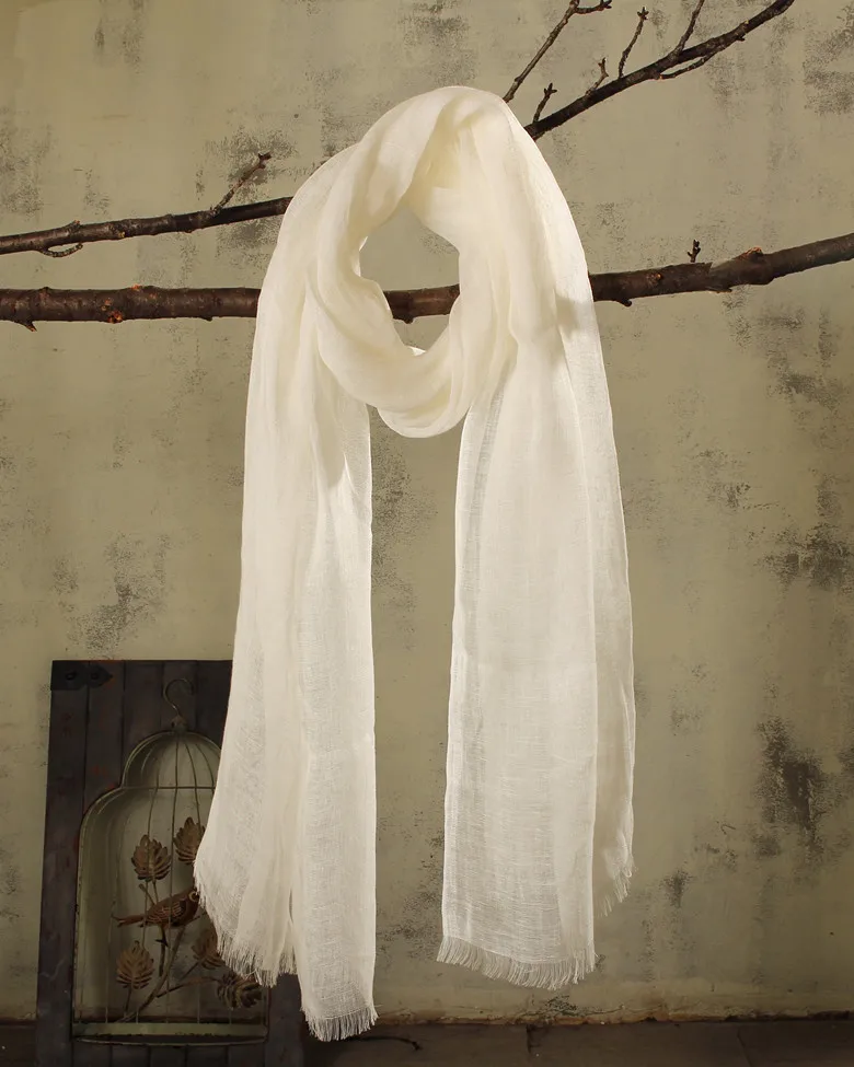 Light Weight Linen Scarf Shawl For Dyeing Painting