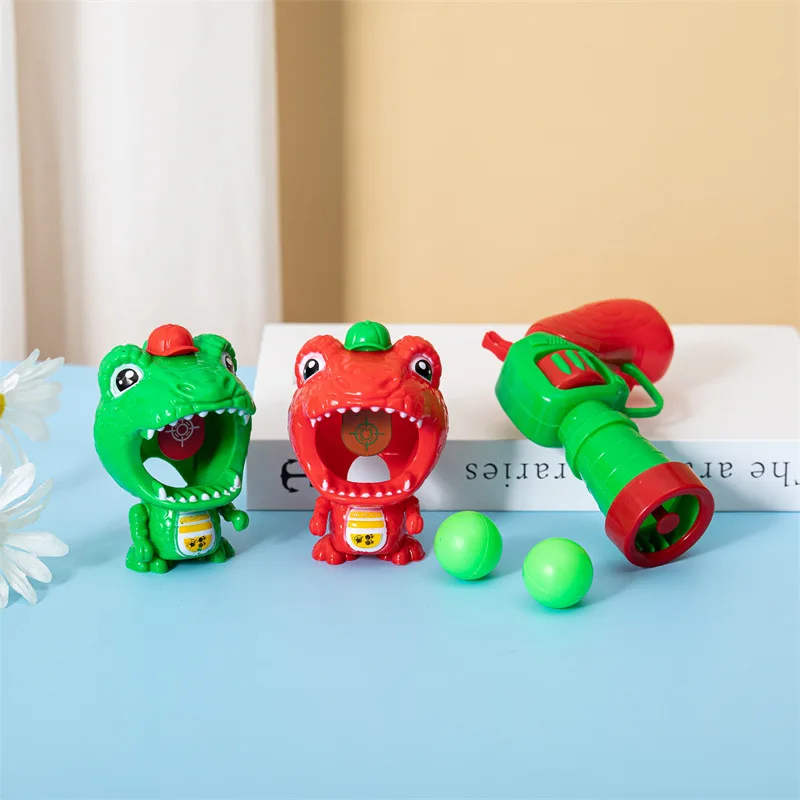 VP478 Cartoon launches ping-pong soft bullet gun Toys play family parent-child interaction Shooting cartoon duck suit