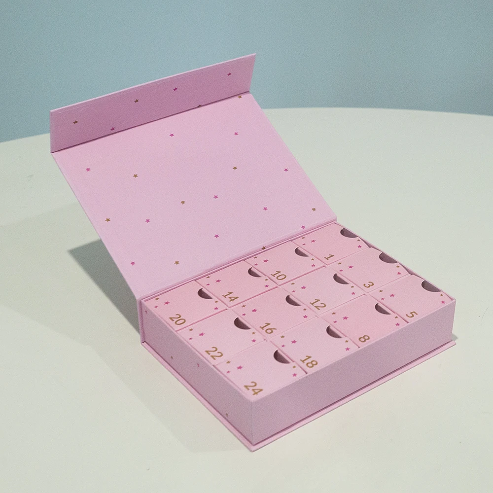 12 Advent Calendar 24 Days Advent Calendar Cosmetic Packaging Magnet Customized Advent Calendar