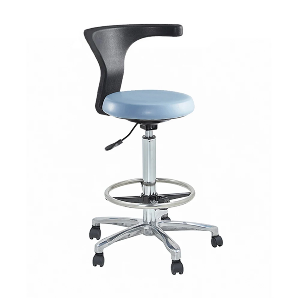 ESD Dental Stool Chair with Backrest and footrest
