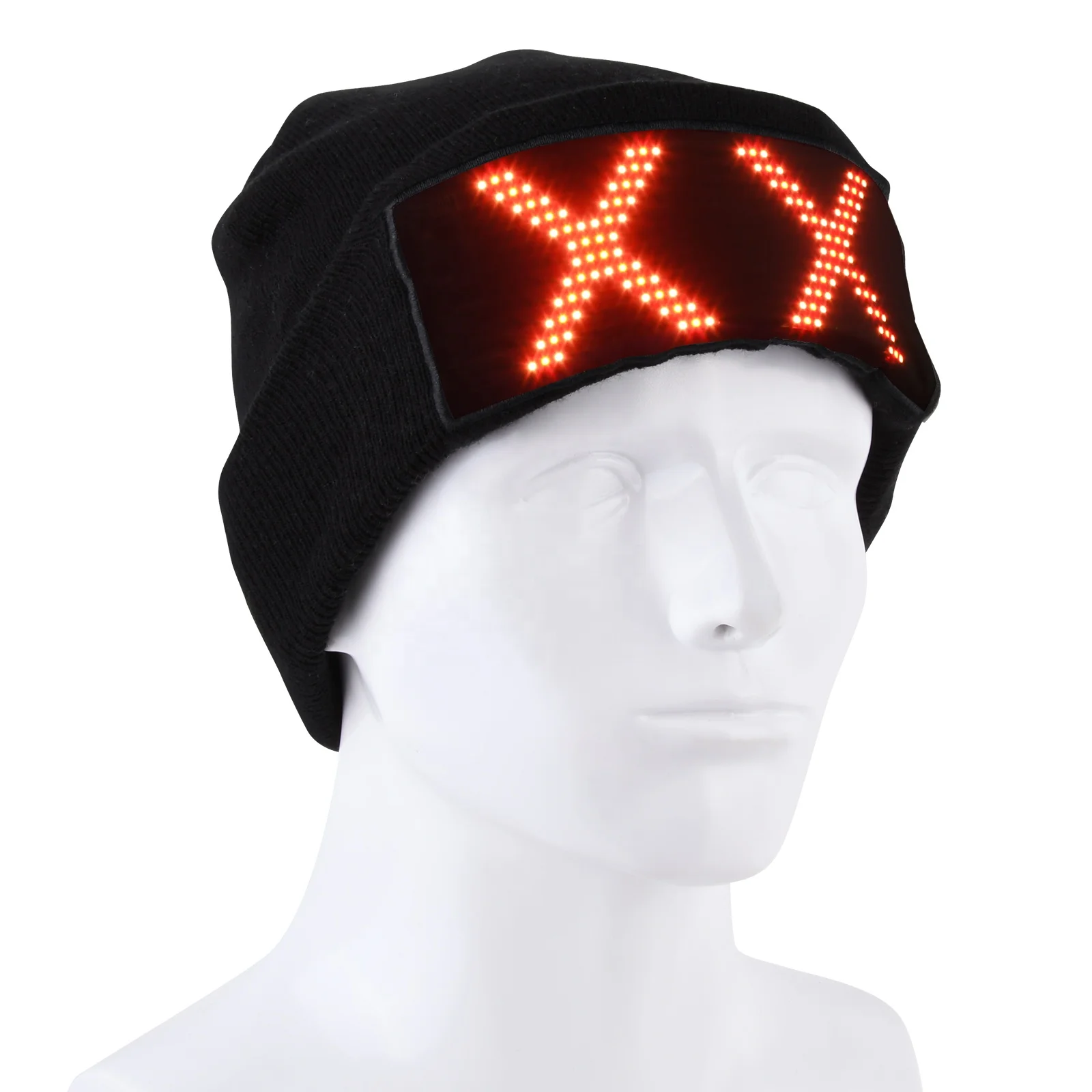 New Arrival Led Display Screen Light Up Knitted Hats App Programmable Warm Beanie Men Women Daily Hat for Winter Party Gift