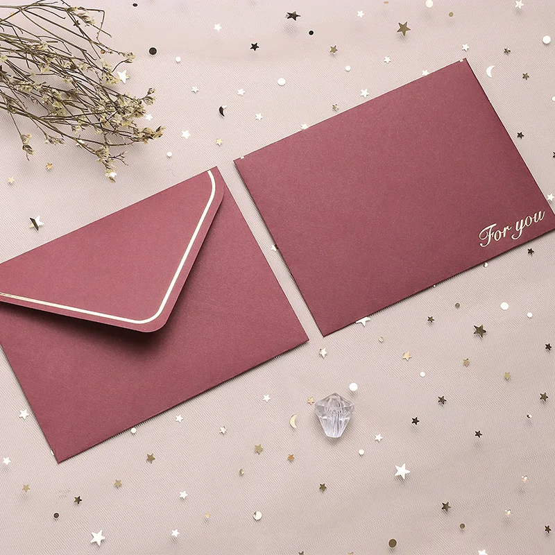 Custom Cardboard Mini Kraft Mailing Paper Envelopes Coloured Paper Gift  Business Envelope