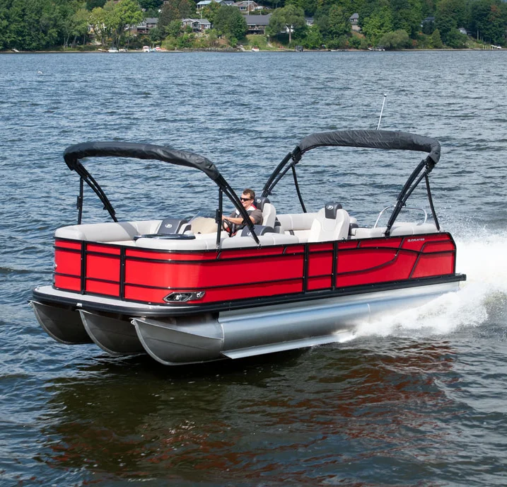 Party Boat Pontoon 6 Person 5M Speed Boat Private Luxury Yacht Luxury Tritoon Fiberglass Aluminium Sale Boats With Engine