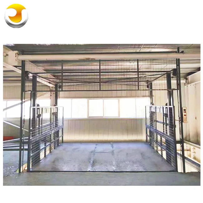 El Salvador 10Tons Hydraulic Guide Rail Warehouse Electric Vertical Cage Cargo Goods Lift with Low Cost
