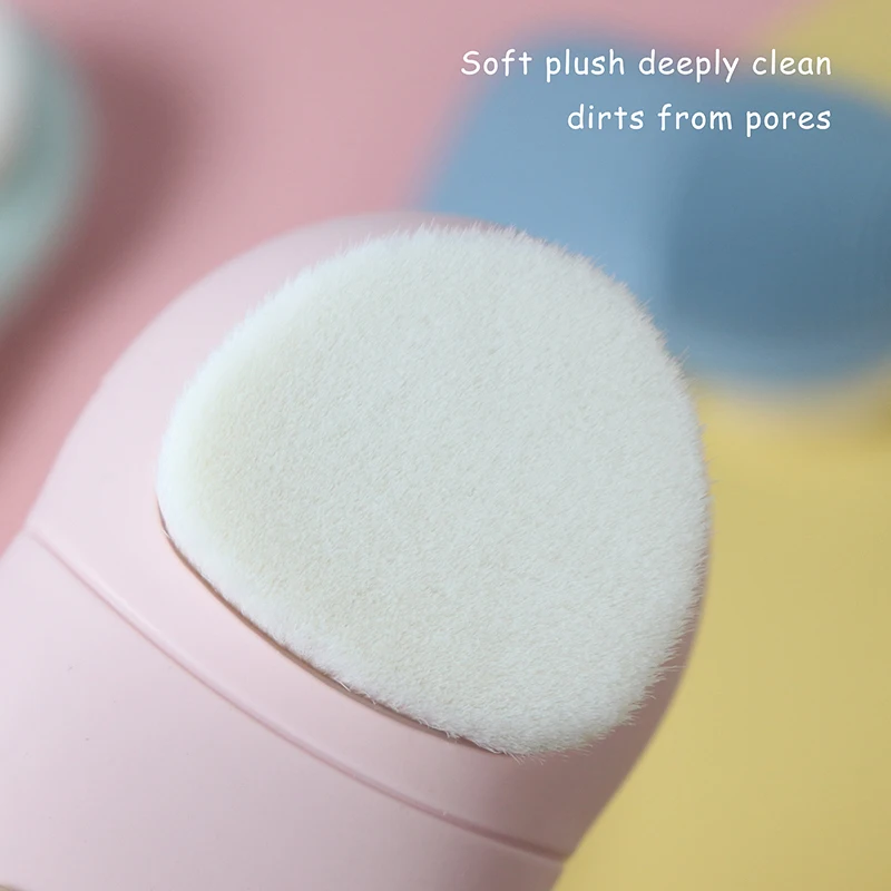 Amazon Hot Selling Manual Handle Face Scrub Exfoliator Makeup Brushes Blackheads Cleanser Soft Silicone Facial Cleaning Brush