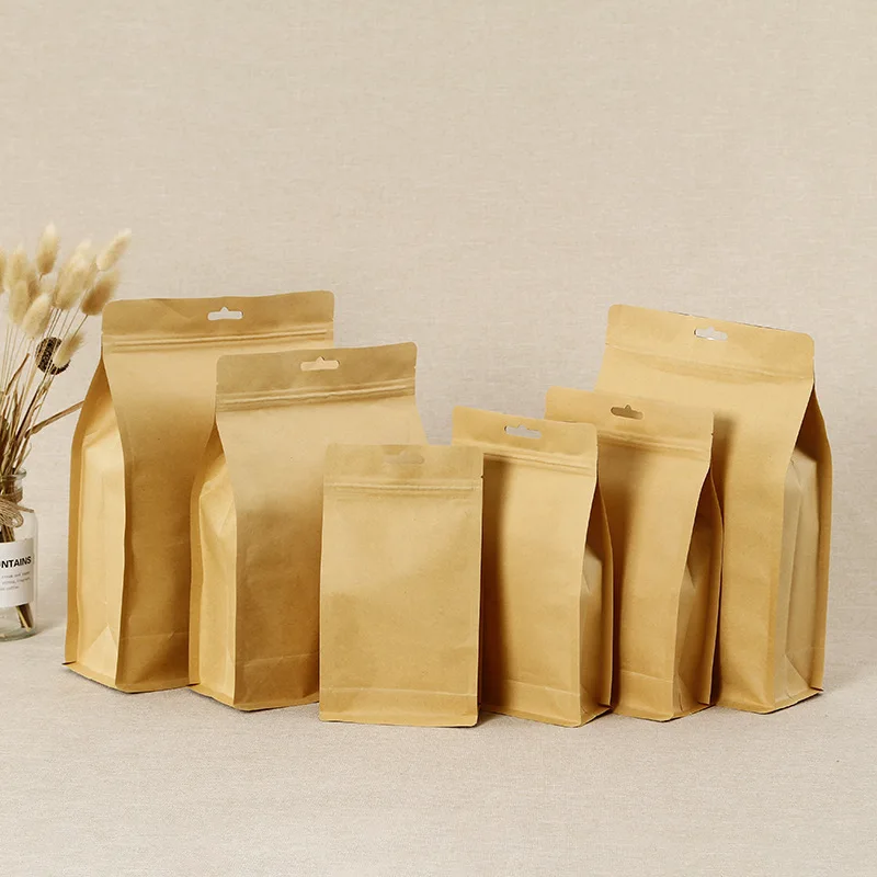 Pla matte printed compostable self seal tea bags compostable stand up ziplock pouch