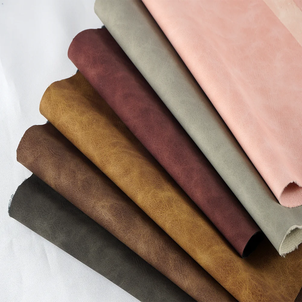 Customization Water Based Nubuck suede PU Synthetic Leather Material for shoes bag