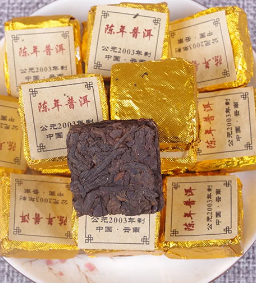 1000g Old Years Fermented 2003 Small Mini Puer Brick Compressed Puer Tea Brick Independent Packages