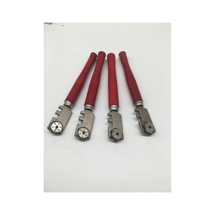 Wholesale customization six-wheel glass cutter with sharply blade high hardness and smooth handle