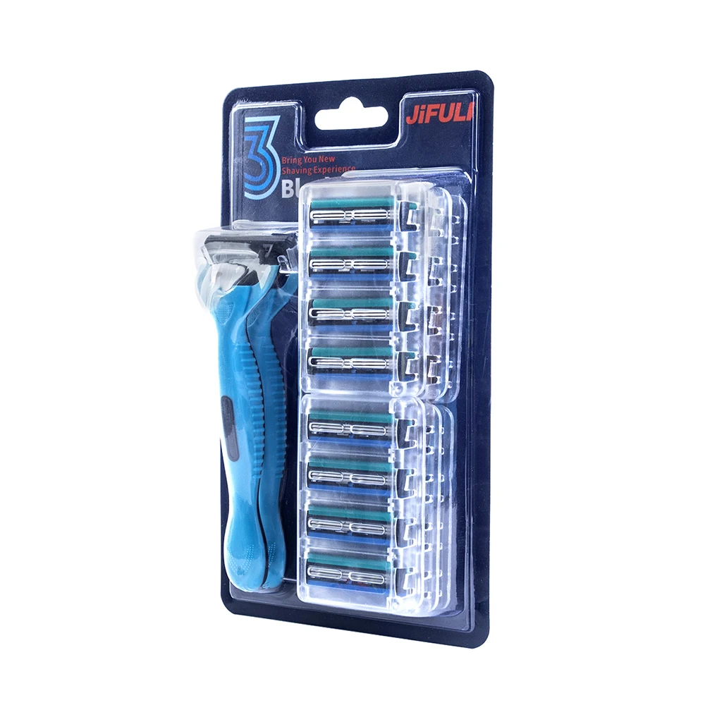 Plastic Men Razor Set Triple Blades Disposable Razor 2 Handles 26 Blade Cartridges Factory Wholesale Quality Razor