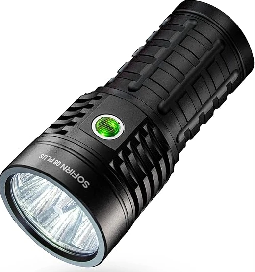 Sofirn 16000lm  Q8 plus Long Throwing Outdoor Strong Rechargeable LED Flashlight Waterproof Tactical Light with Power Bank Funct