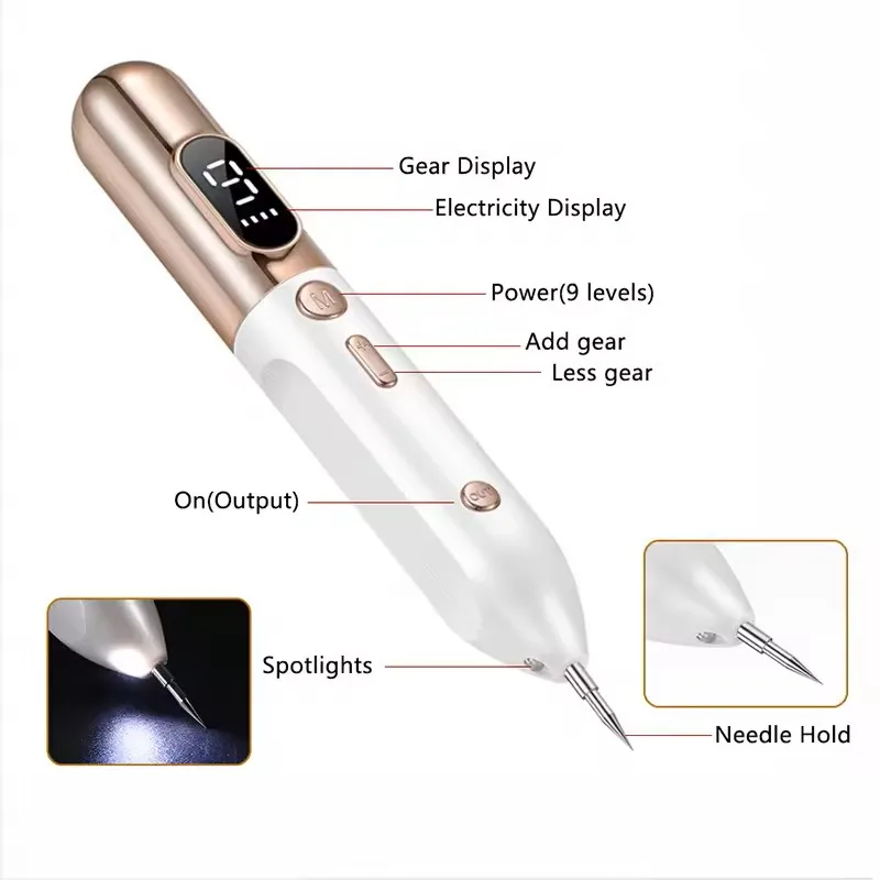 Trends Plasma pen Facial Tag Removal painless Plasma Pen Cauterizer Removing Electrocautery Wart Papilloma Skin Eraser Mole Pen