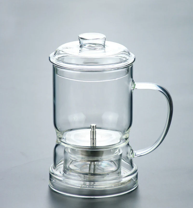 400ml 14oz Transparent Handy Brew Coffee Tea Maker Perfect Magic Borosilicate Glass Teapot Bottom Dispensing Tea Pot with Filter