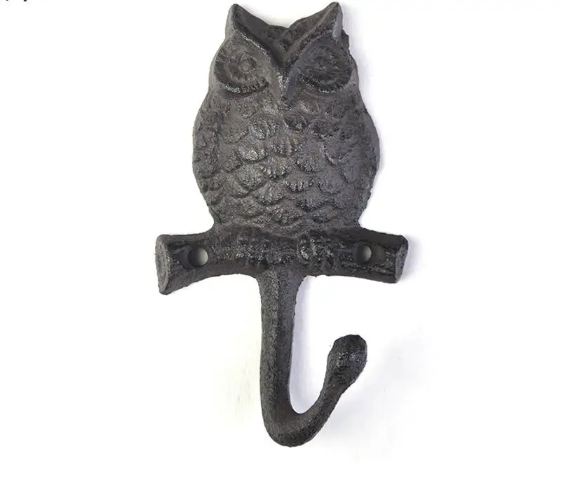 Antique Cast Iron Hooks Wall Art Home Decorative Heavy Duty Iron Animal Shaped Wall Hook Hanger